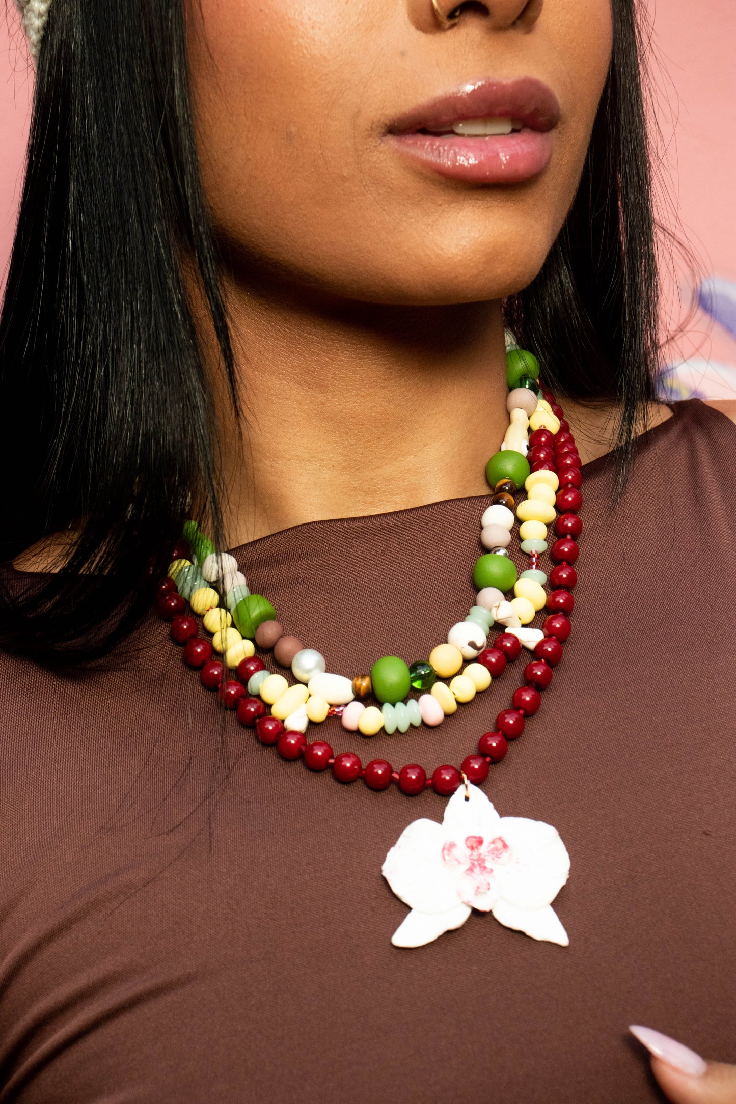 Collar orquídea sofisticada