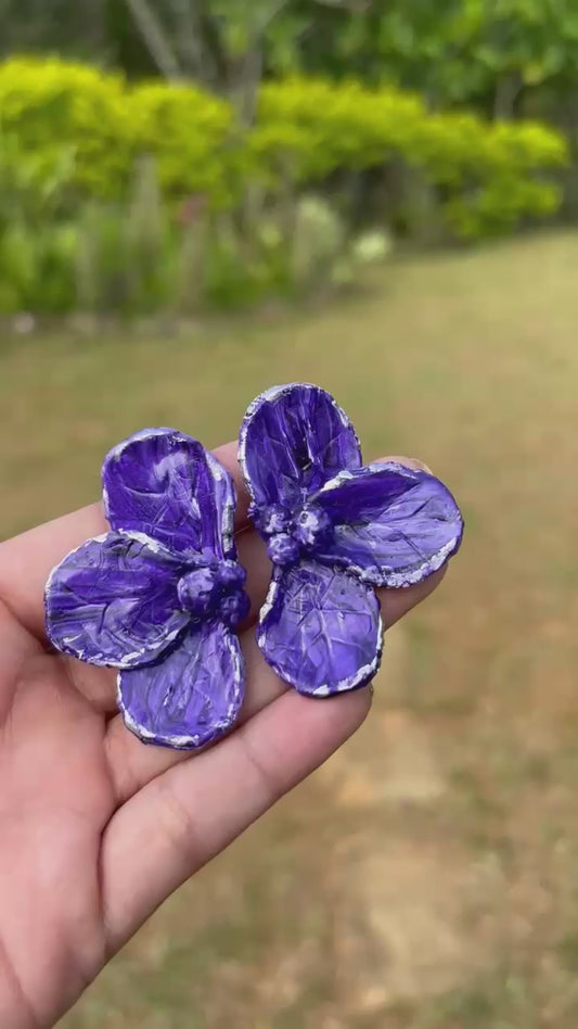 Aretes violeta